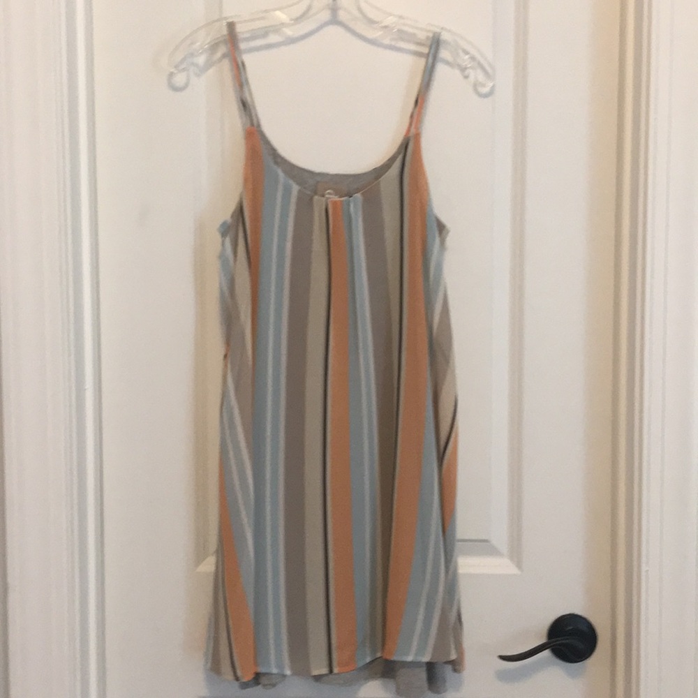 Anthropologie striped mixed media dress